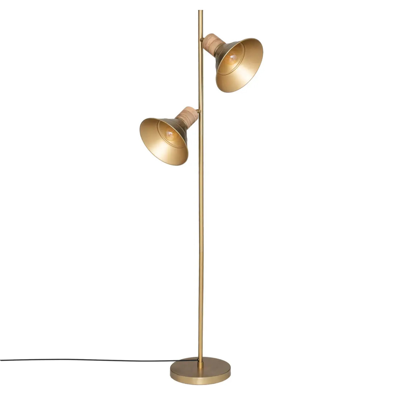 Lampadaire "Bota" - métal et marbre - doré - H151 cm