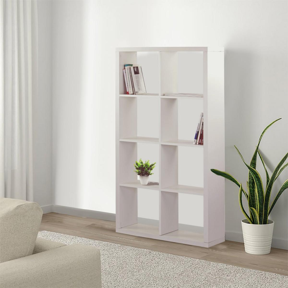 Libreria con 8 vani We Home in legno bianco opaco