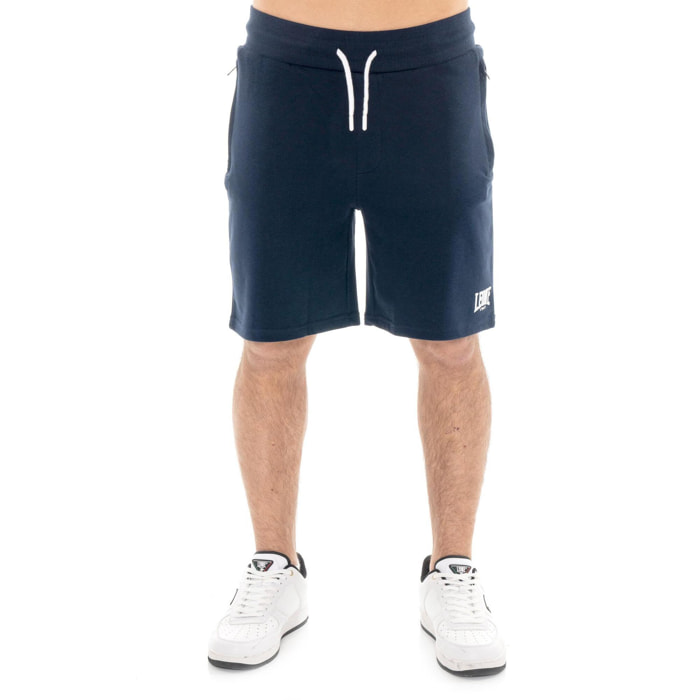 Bermuda uomo con zip e logo piccolo