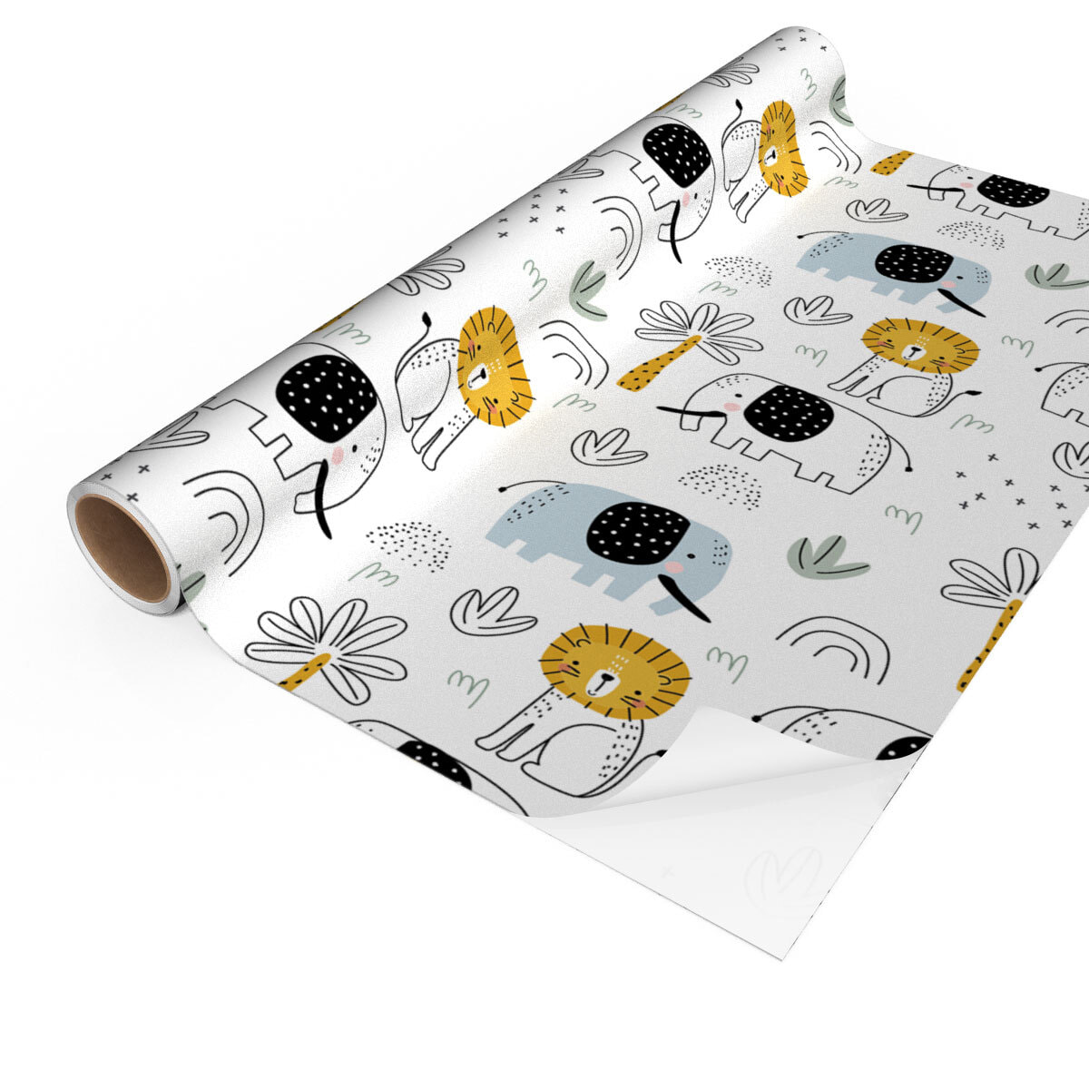 Rouleau revêtement adhésif vinyle au mètre - Sticker lavable Cuisine Meuble Armoire Porte - ANIMAUX AFRICAINS