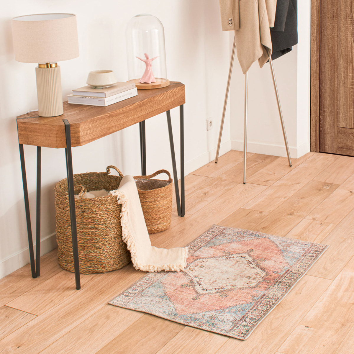 Carry - tapis d'orient style vintage lavable en machine à 30°c, multicolore