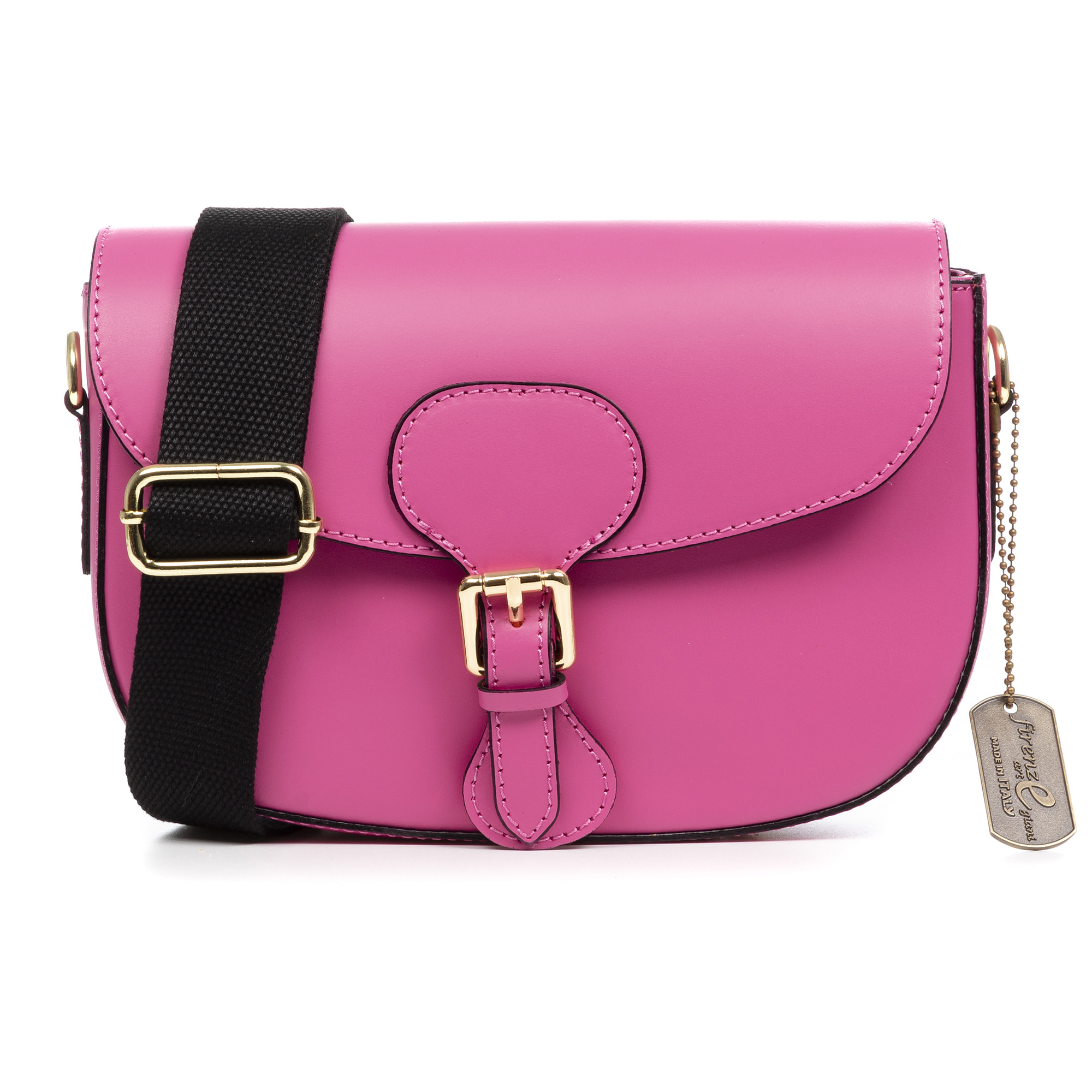 Anghiari borsa a tracolla donna. Pelle autentica finitura Ruga