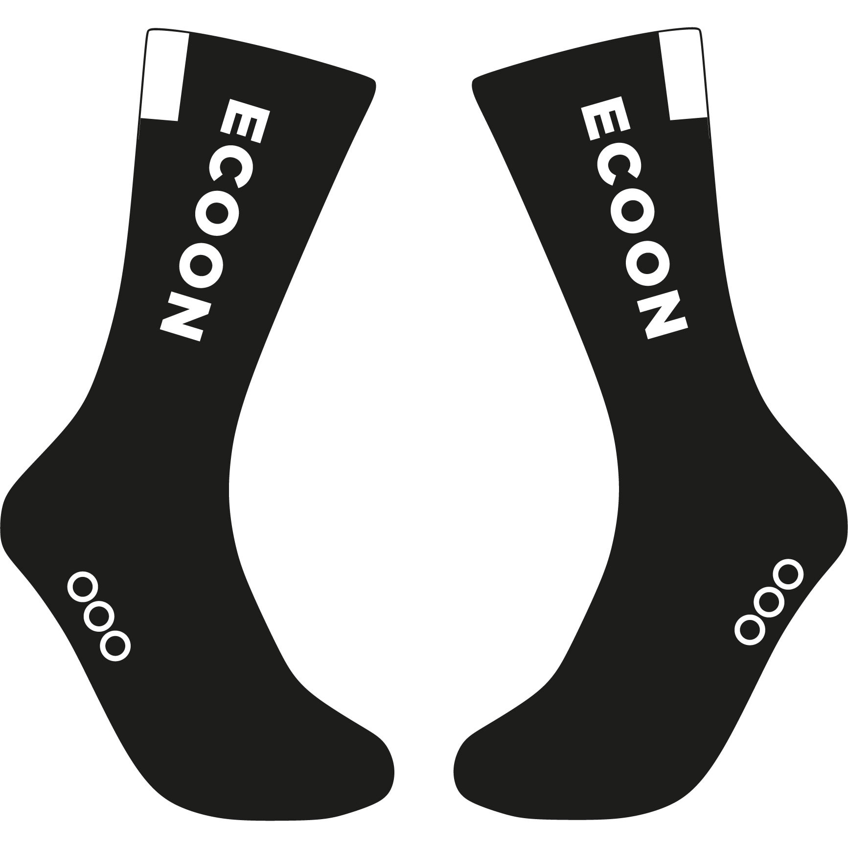 Calcetines de ciclismo unisex ECOON Lzoard - Negro