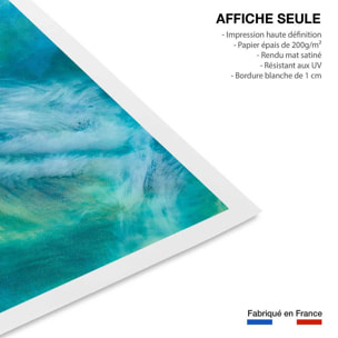 Poster bleu nebuleux Affiche seule