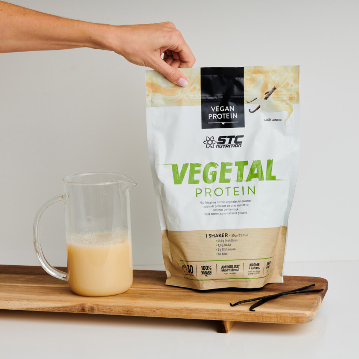 STC NUTRITION - Vegetal Protein - Alternative 100% Végétale - Pois + Soja + Riz - Sans Sucre, Sans Matières Grasses - Sans Colorant, Sans Gluten - 100% Végan - 750 g