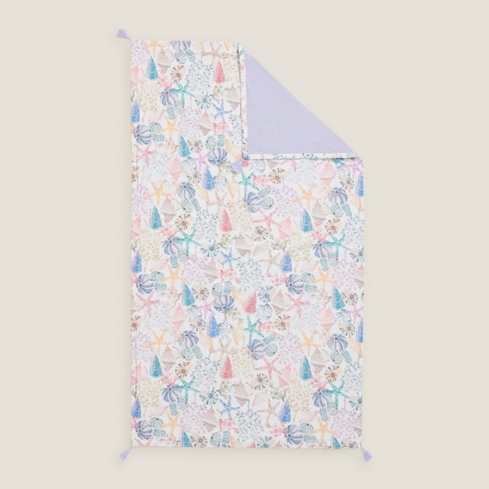 Toalla de playa con estampado marinero Conchana color varios