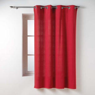 Rideau en poly-coton recyclé - Rouge
