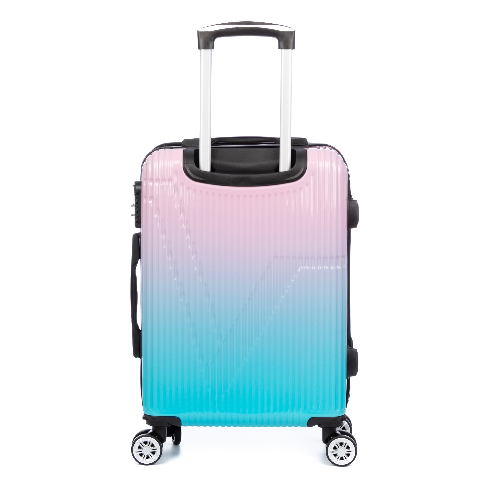 Valigia da cabina trolley in PP resistente agli urti. Chiusura numerica, 4 ruote doppie rimovibili e rotanti a 360°.