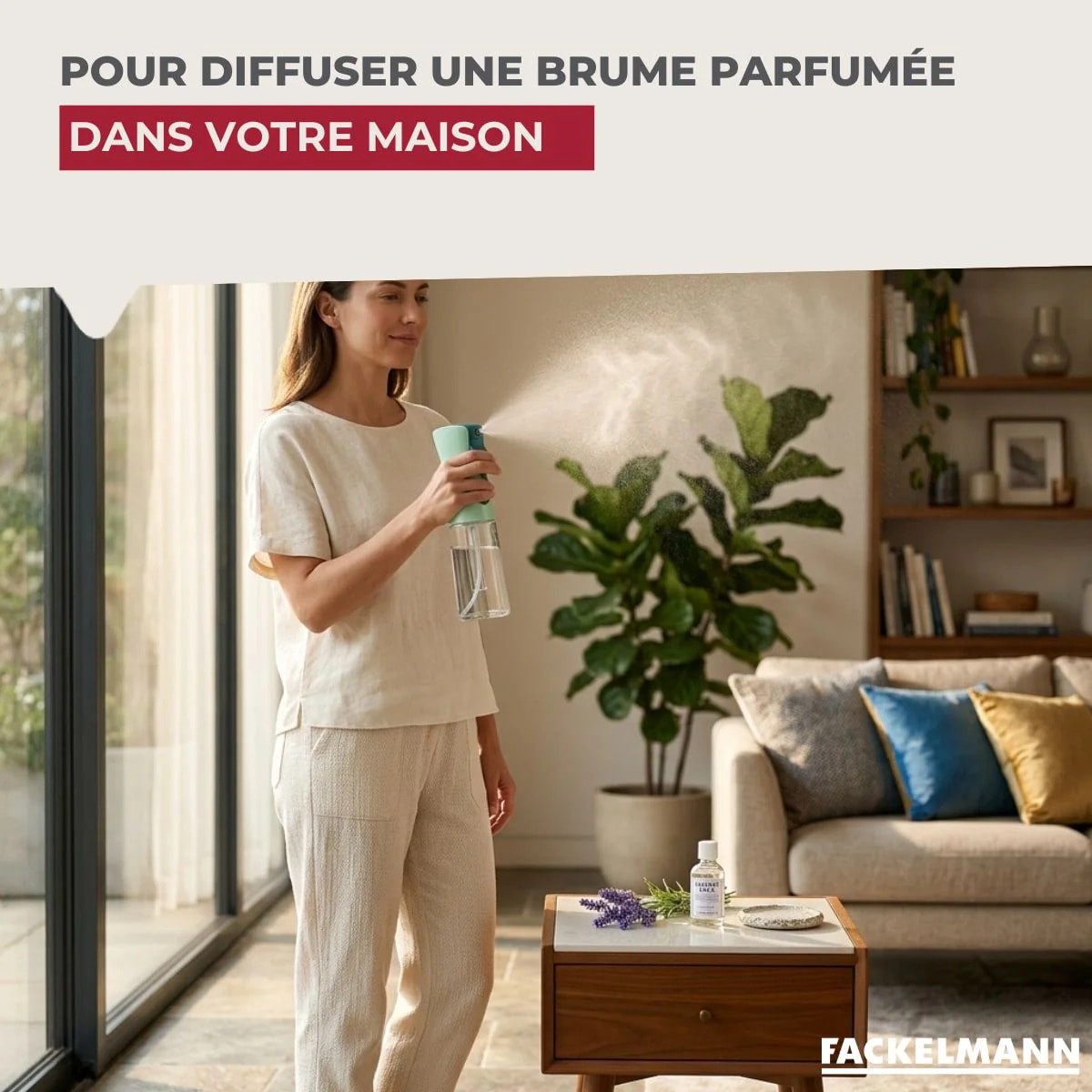 Vaporisateur rechargeable multifonctions en verre Fackelmann Océan