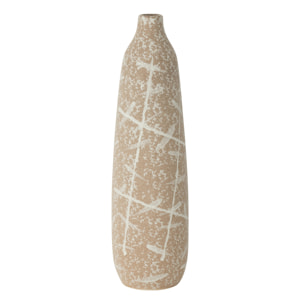 J-Line Vase Dune Fin Gres Beige/Blanc Small