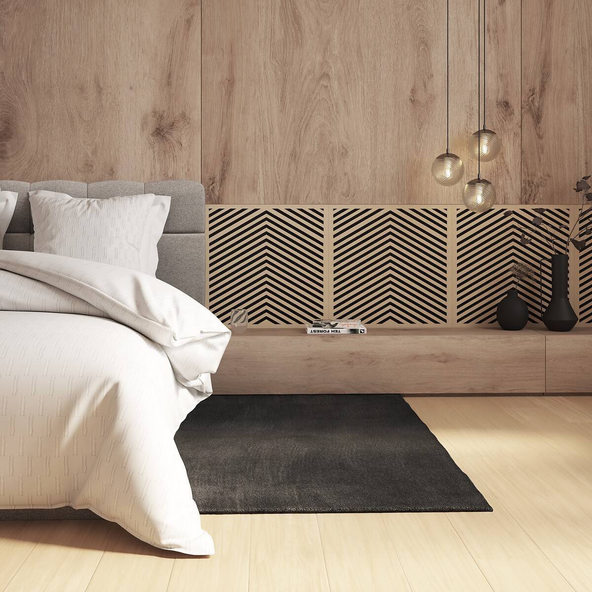 Panneau décoratif mural Eileen 58x58cm chevrons