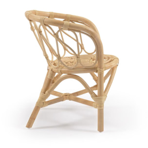 Kave Home - Sedia per bambini Lumila in rattan