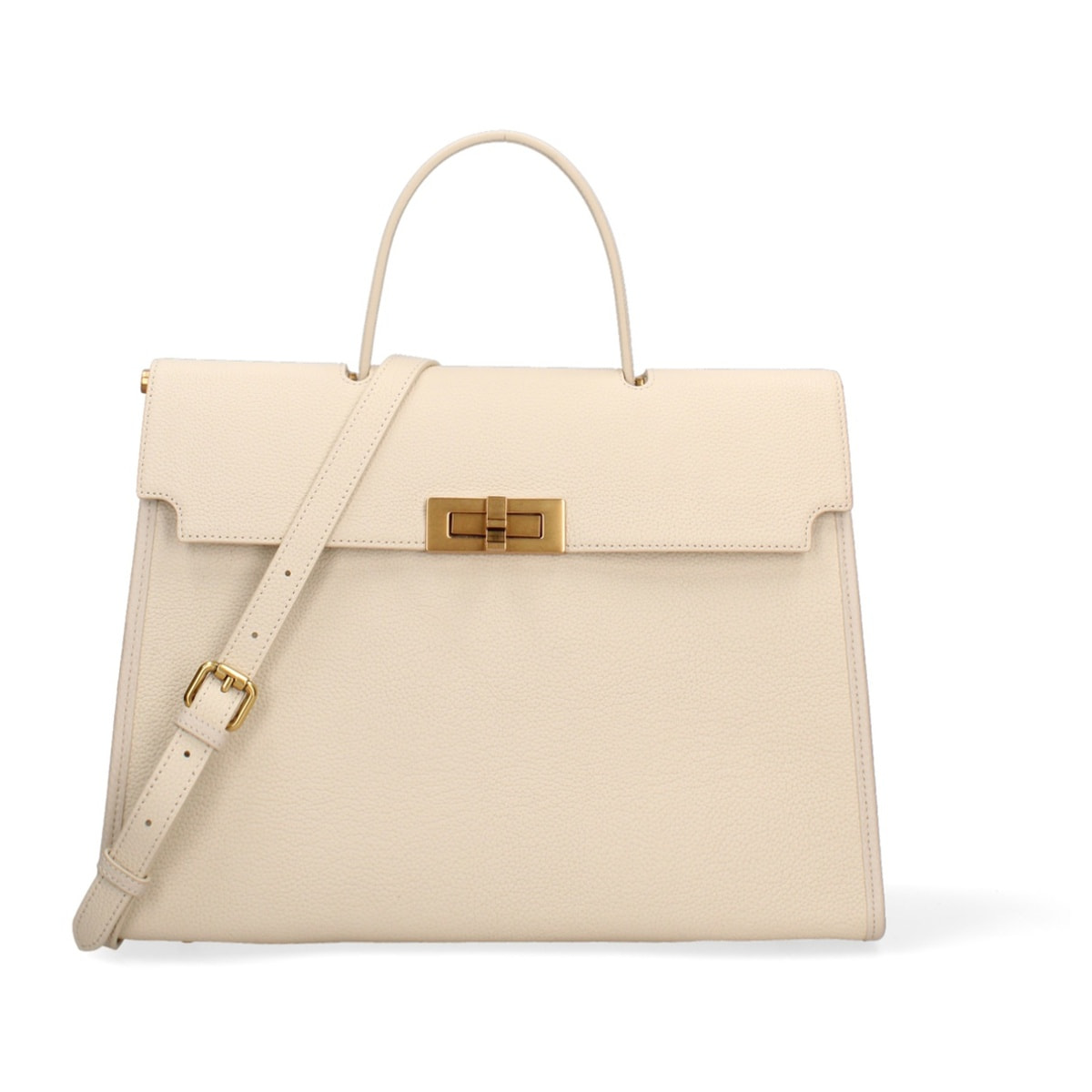 Borsa a mano da donna Made in Italy - Modello Zaffiro Lux - 100% pelle - 35.0 x 27.0 x 13.0 cm