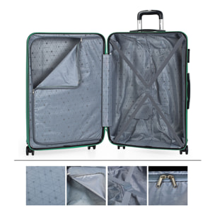Juego De Maletas Rígidas Abs Itaca Elba Aguamarina