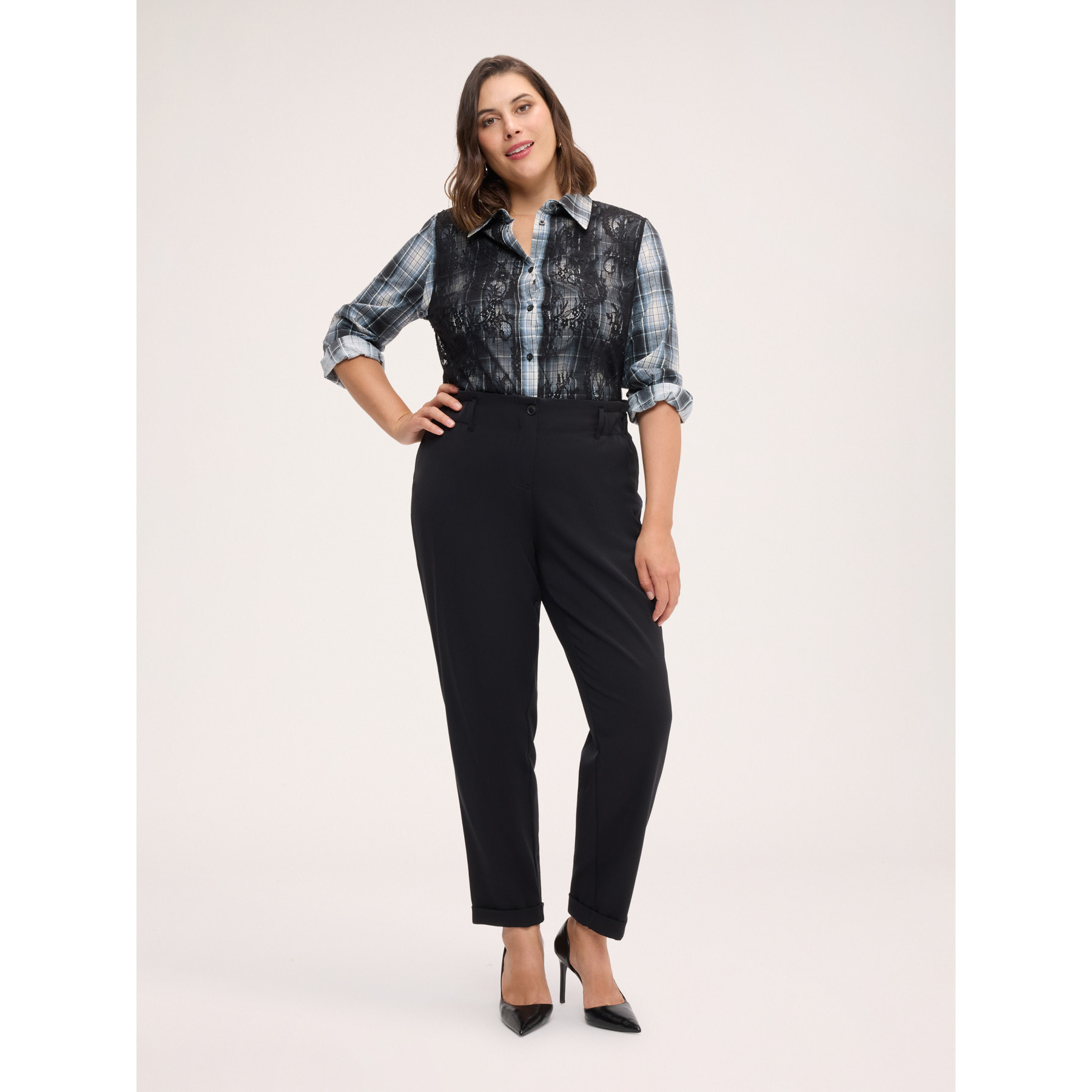 Fiorella Rubino - Pantalones Balloon con cintura elástica - Negro