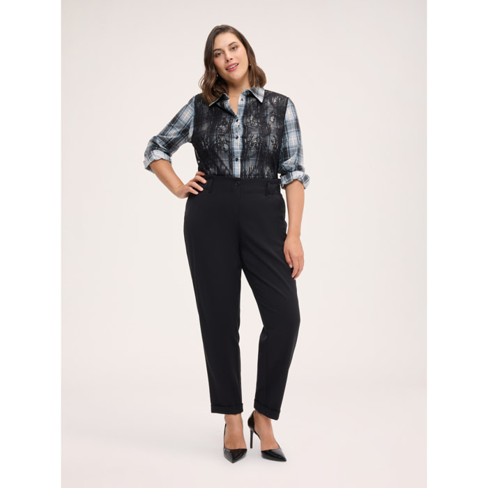 Fiorella Rubino - Pantalones Balloon con cintura elástica - Negro