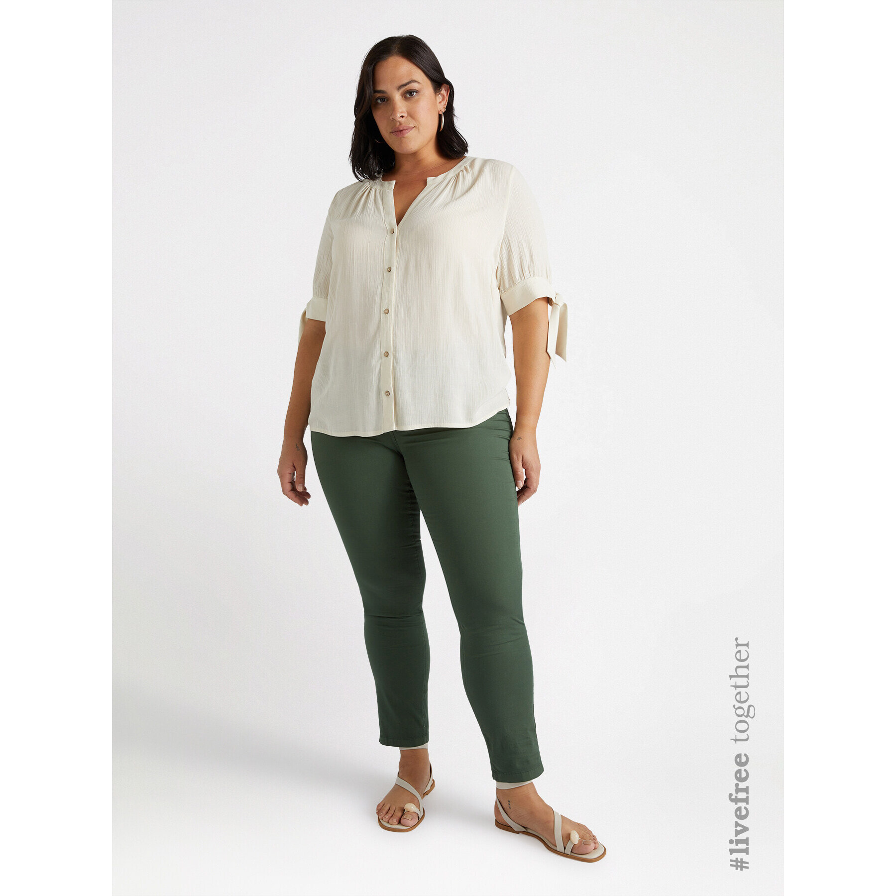 Fiorella Rubino - Pantaloni skinny - Verde militare