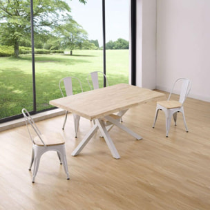 Mesa de comedor Xena Fit 150 Roble - Blanco