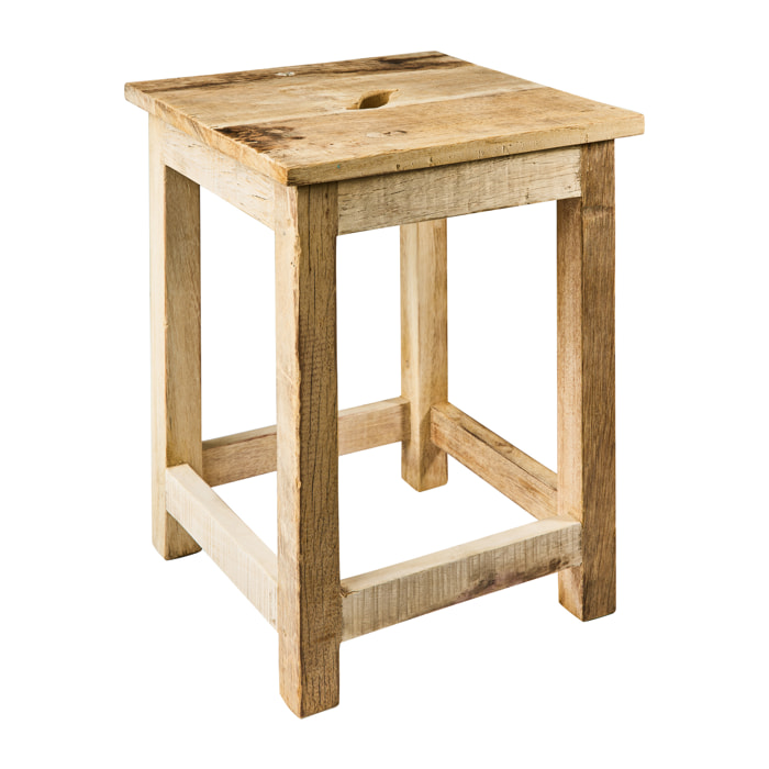 RECYCLE - SGABELLO LEGNO CHIARO - misura 35x35x45