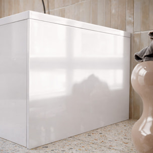 Tablier de Baignoire Blanc Brillant 80x50x2.5 cm - Acrylique et ABS