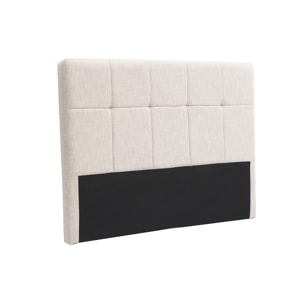 Tête de lit en tissu beige crème L160 cm CLOVIS