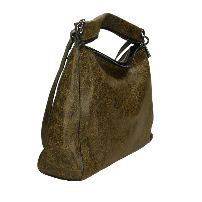 Borsa a spalla da Donna Massimiliana in Vera Pelle Made in Italy 29x38x10 cm