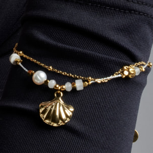 Pulsera con Circonita Brillante acabado oro 18k