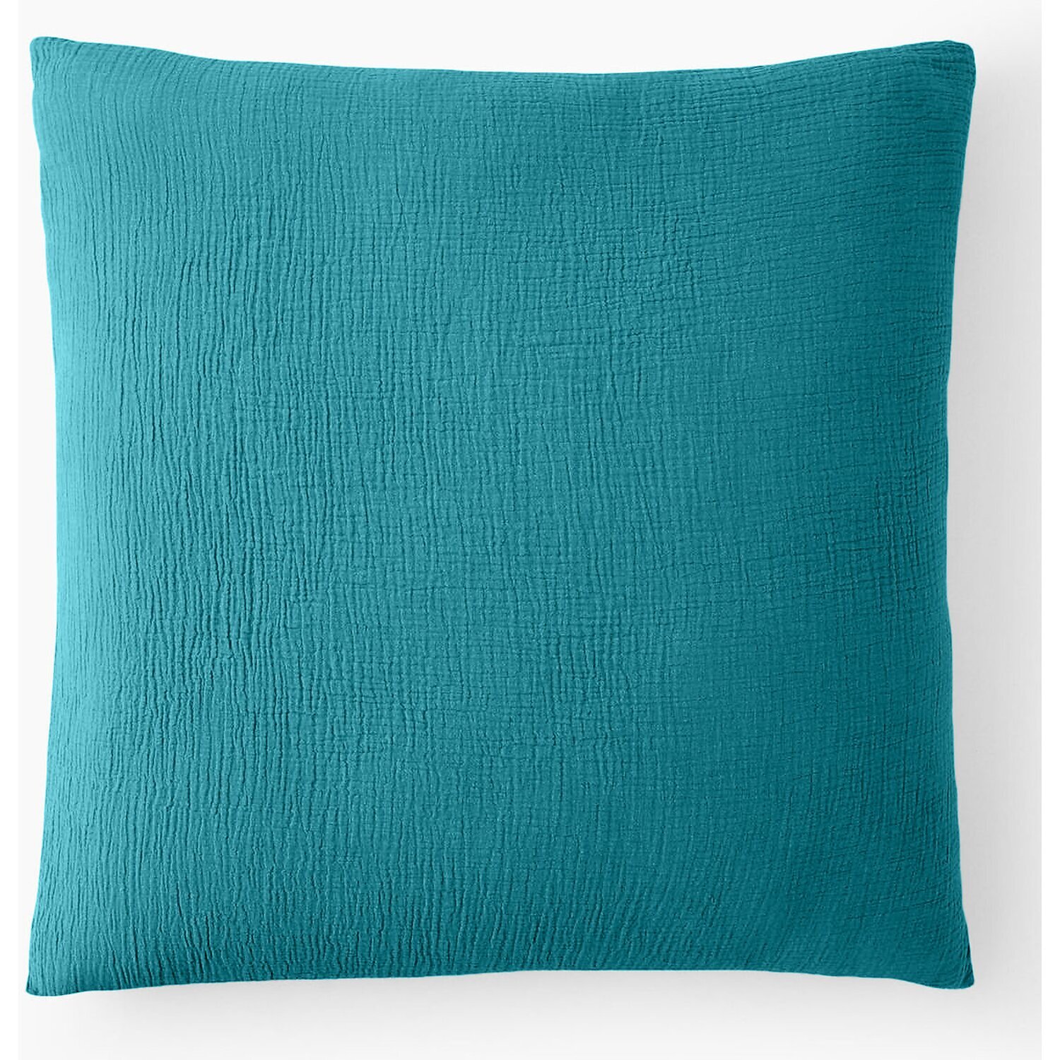 Paire de taies d'oreiller 100% gaze de coton bleu enamel
