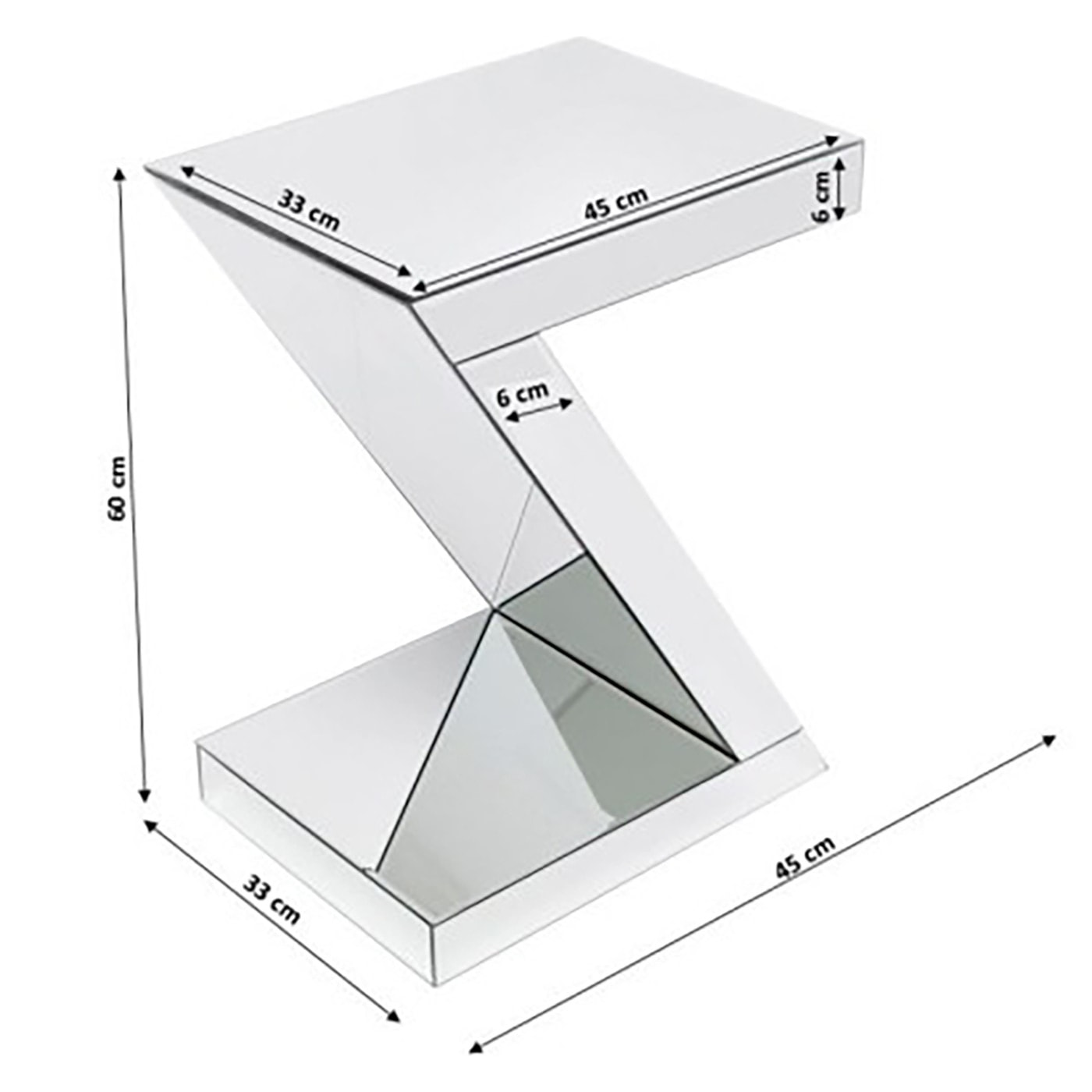 Table d'appoint Luxury Z champagne Kare Design