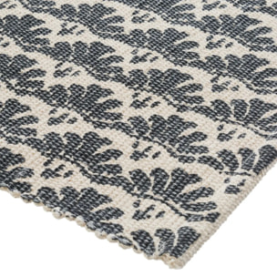 Tapis imprimé Gris en coton 60x90