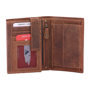 Portafoglio uomo in vera pelle - Modello False - Casual - 10.0 x 13.0 x 3.0 cm