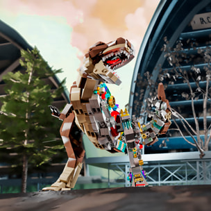 Maqueta 3D mecanizada con diseño de Tyrannosaurus Rex con 1388 piezas.