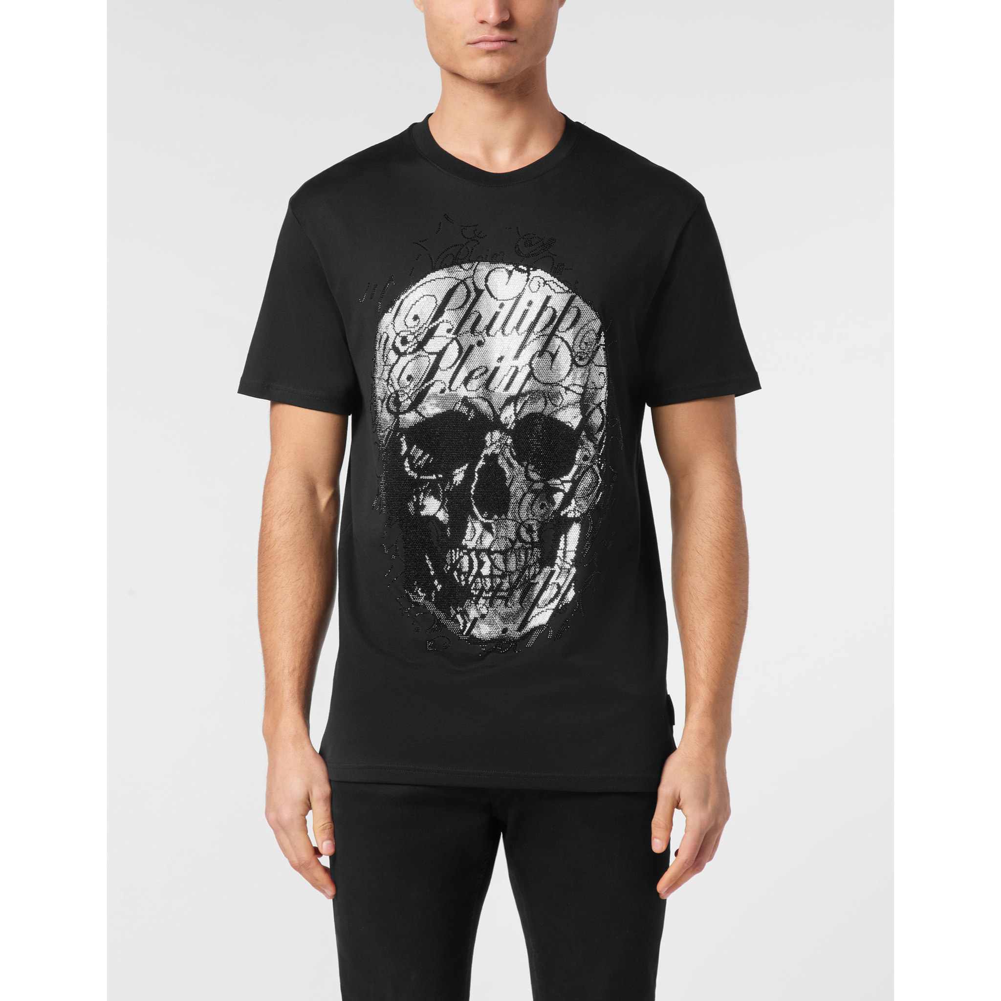 PHILIPP PLEIN T-Shirt Round Neck SKULL