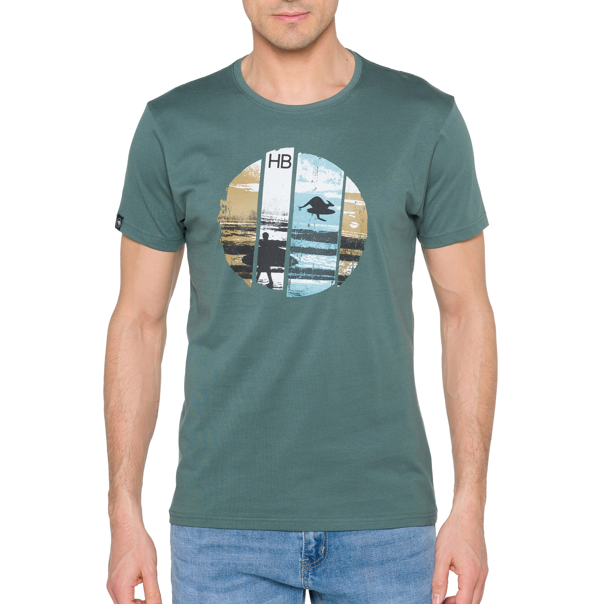 T-shirt in cotone 150 gr Hot Buttered Break Colore Verde matcha.