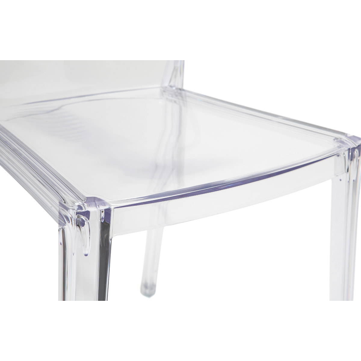 Chaises design transparentes empilables intérieur - extérieur (lot de 2) ISLAND