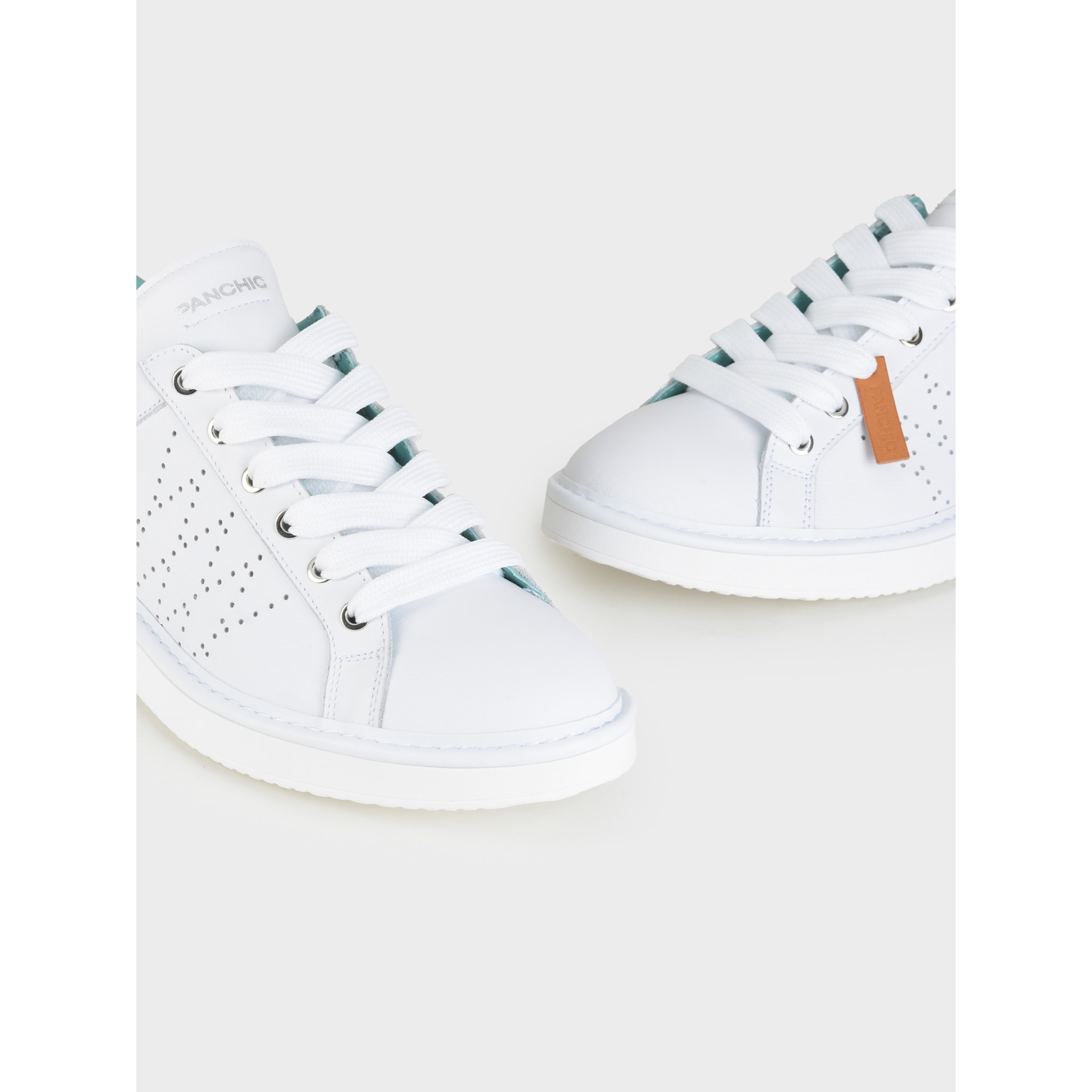 ZAPATO CON CORDONES HOMBRE P01 DE PIEL BLANCO NARANJA