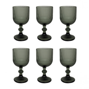 Lot de 6 verres à pied, YUCATAN