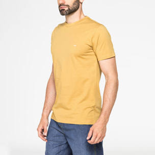 T-SHIRT GIROCOLLO IN COTONE TINTA UNITA