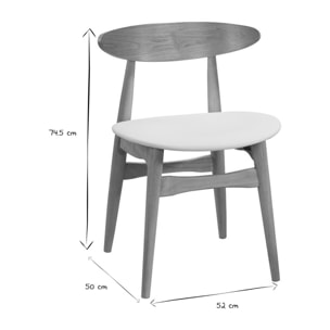 Chaises scandinaves en bois clair et blanc (lot de 2) WALFORD