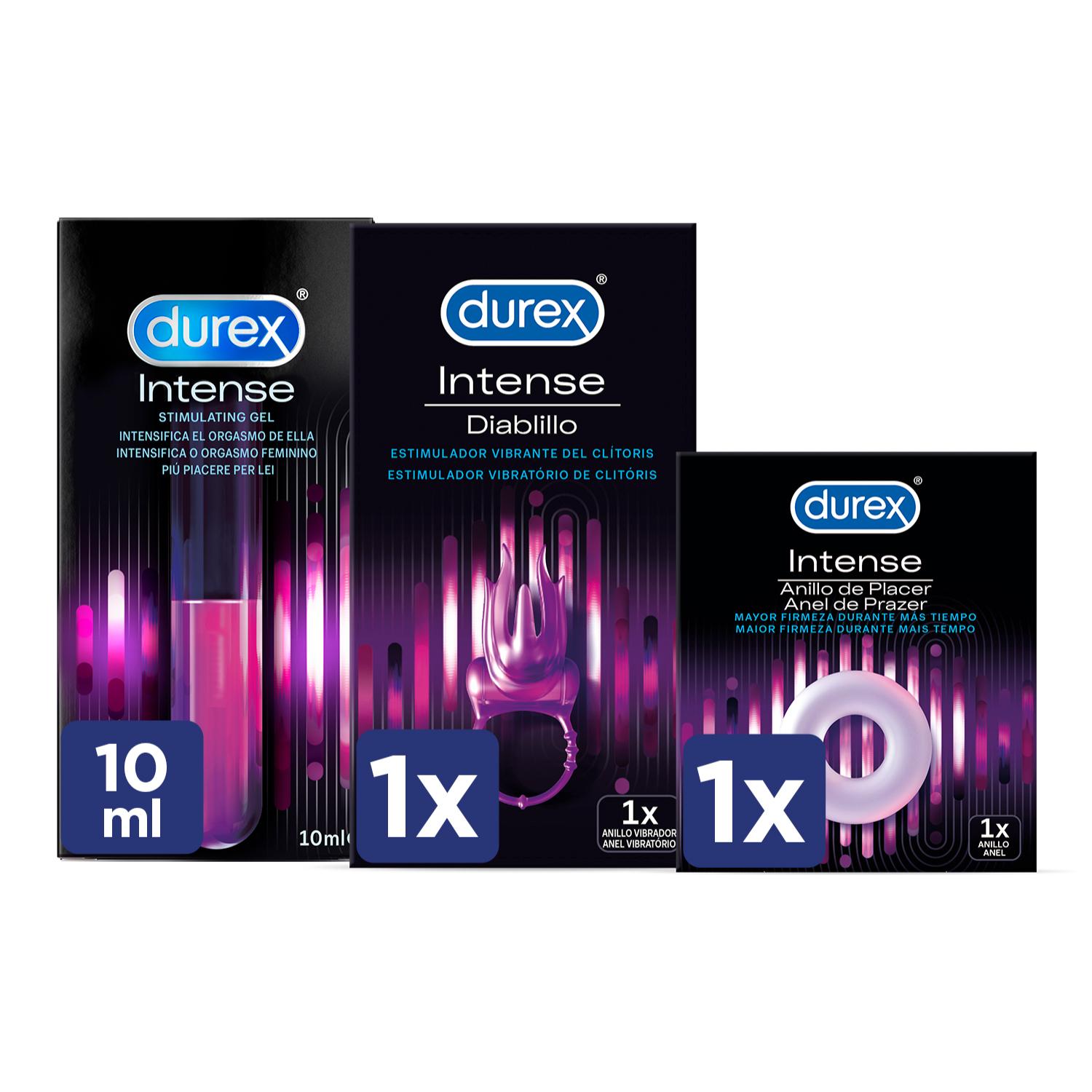 PACK DUREX PLAY ANILL DIABLILLO MM 6U + ANILLO PLACER + GEL INTENSIFICADOR DEL ORGASMO