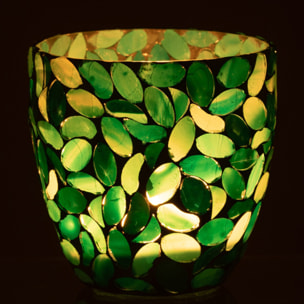 J-Line photophore Mosaïque - verre - azur - small
