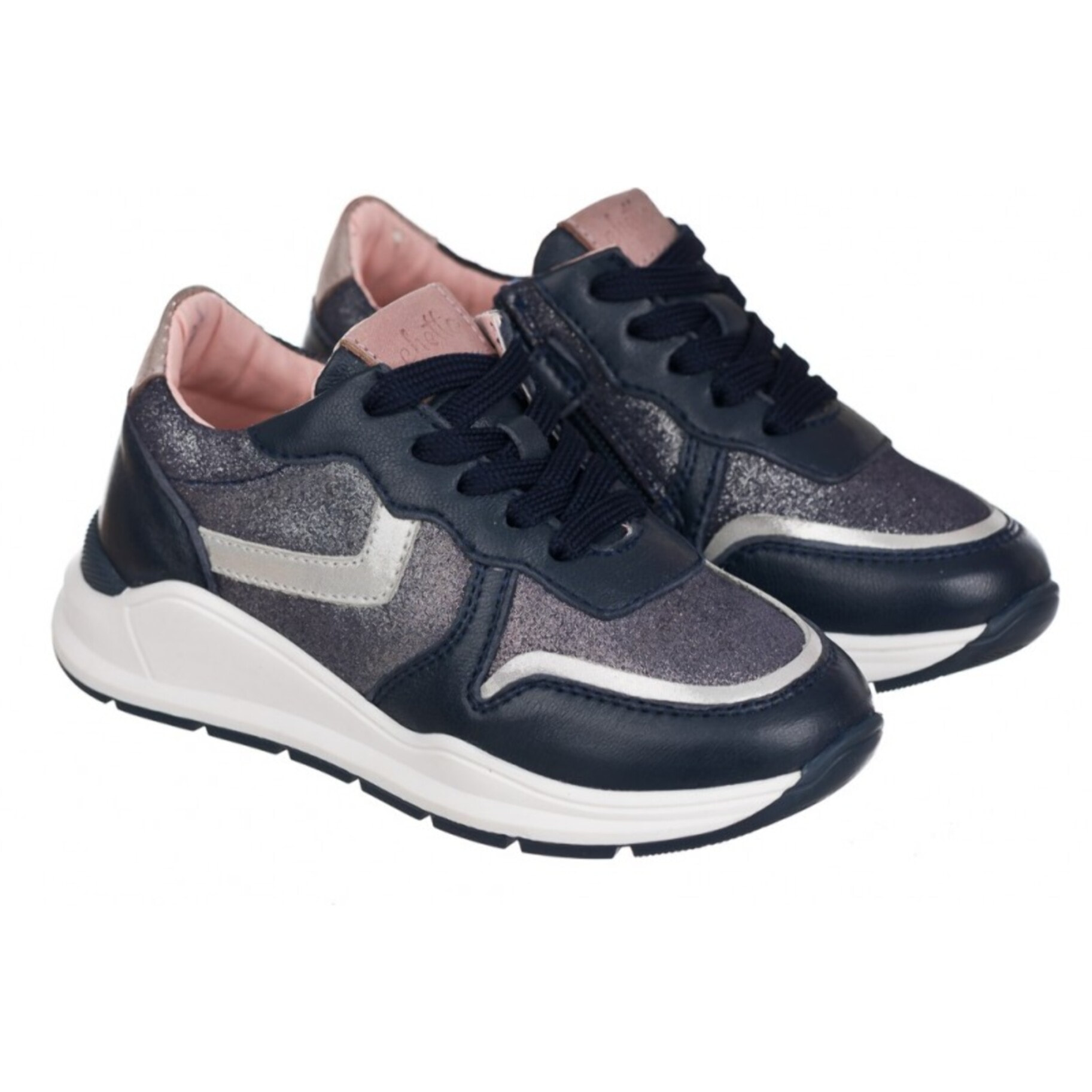 Sneaker de piel con cremallera lateral