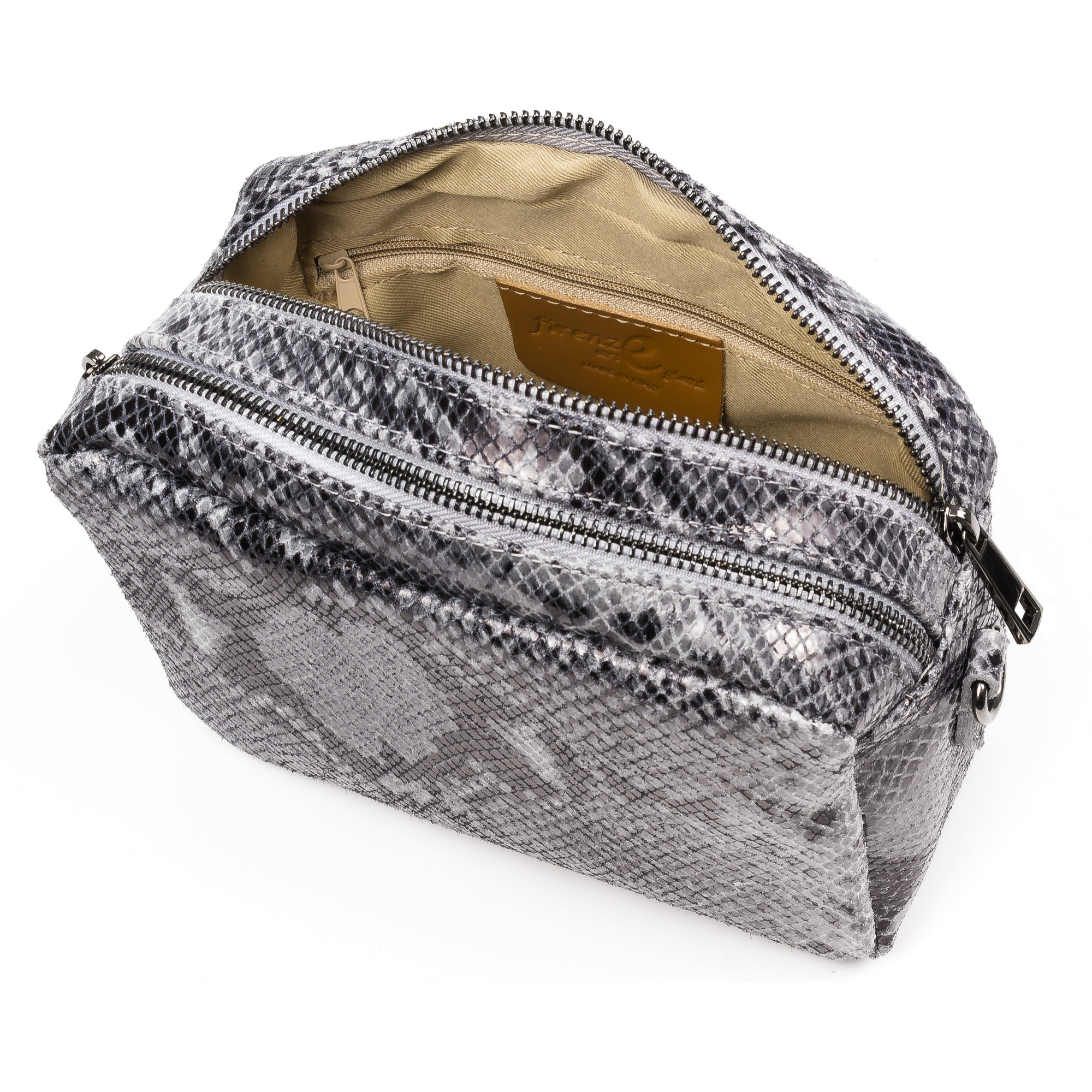 Santina Borsa a tracolla Donna.Cuoio autentico Suede Python