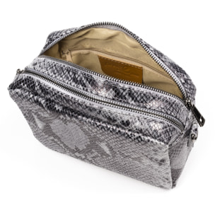 Santina Borsa a tracolla Donna.Cuoio autentico Suede Python