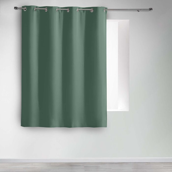 Rideau court obscurcissant 90 % adapté radiateur - Vert