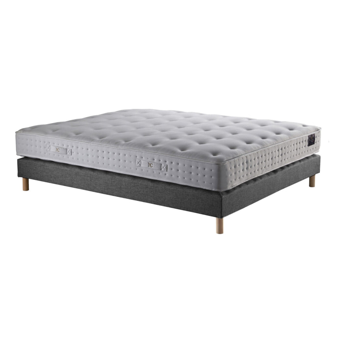 Ensemble matelas 100% latex, CLARTE + Sommier tapissier 11 cm