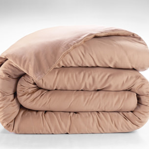 Housse de couette 100% satin de coton lavé 105 fils rose nude