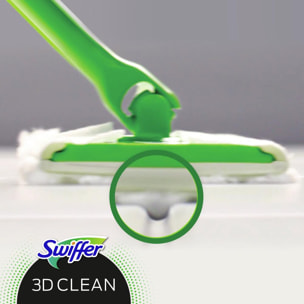 Kit de démarrage Swiffer 3D Clean : 1 Balai, 4 Lingettes Sèches Et 2 Lingettes Humides