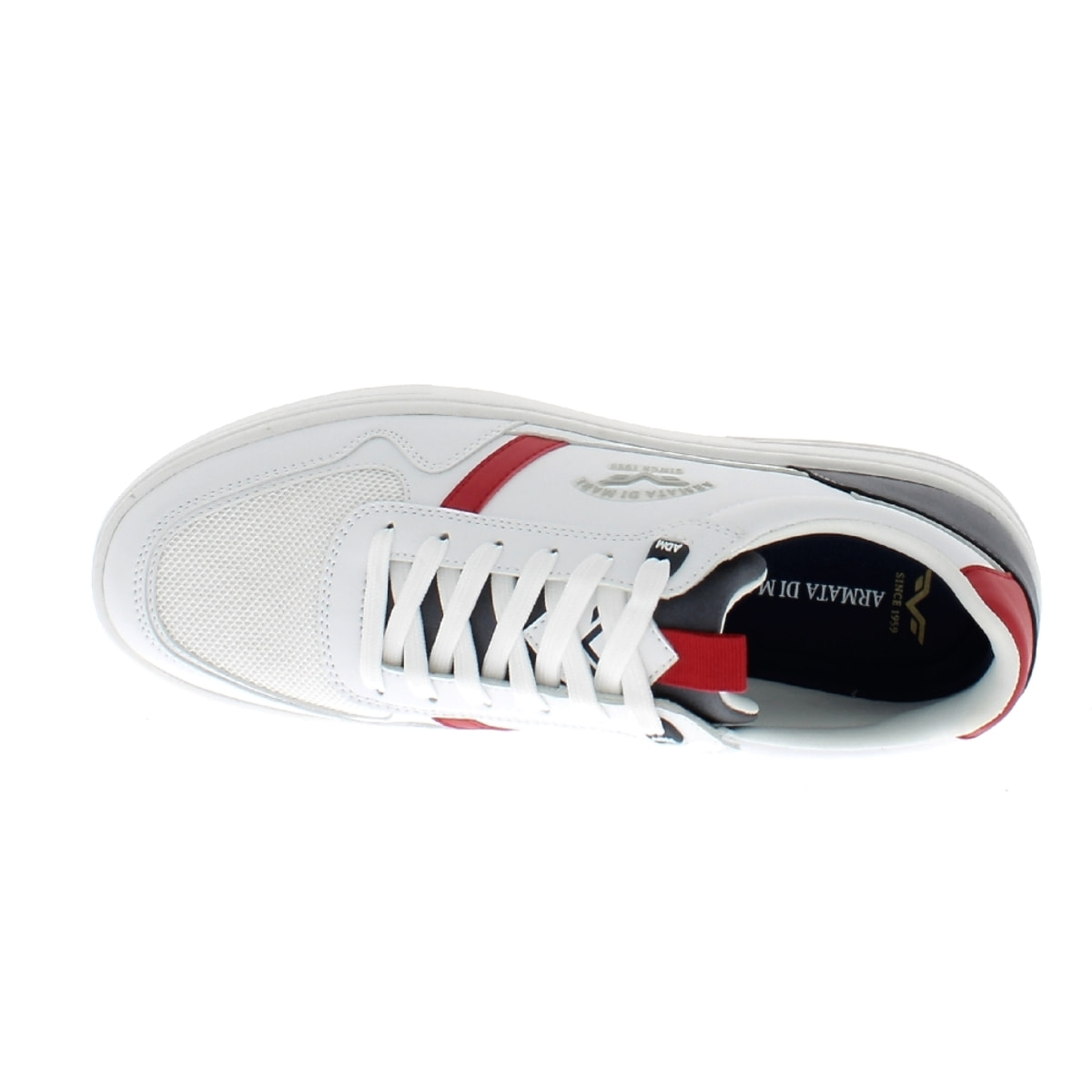 Armata di Mare Scarpe Uomo Sneakers Casual Stringate con Soletta Rimovibile in Memory Foam AMU S24M534 Off White Red