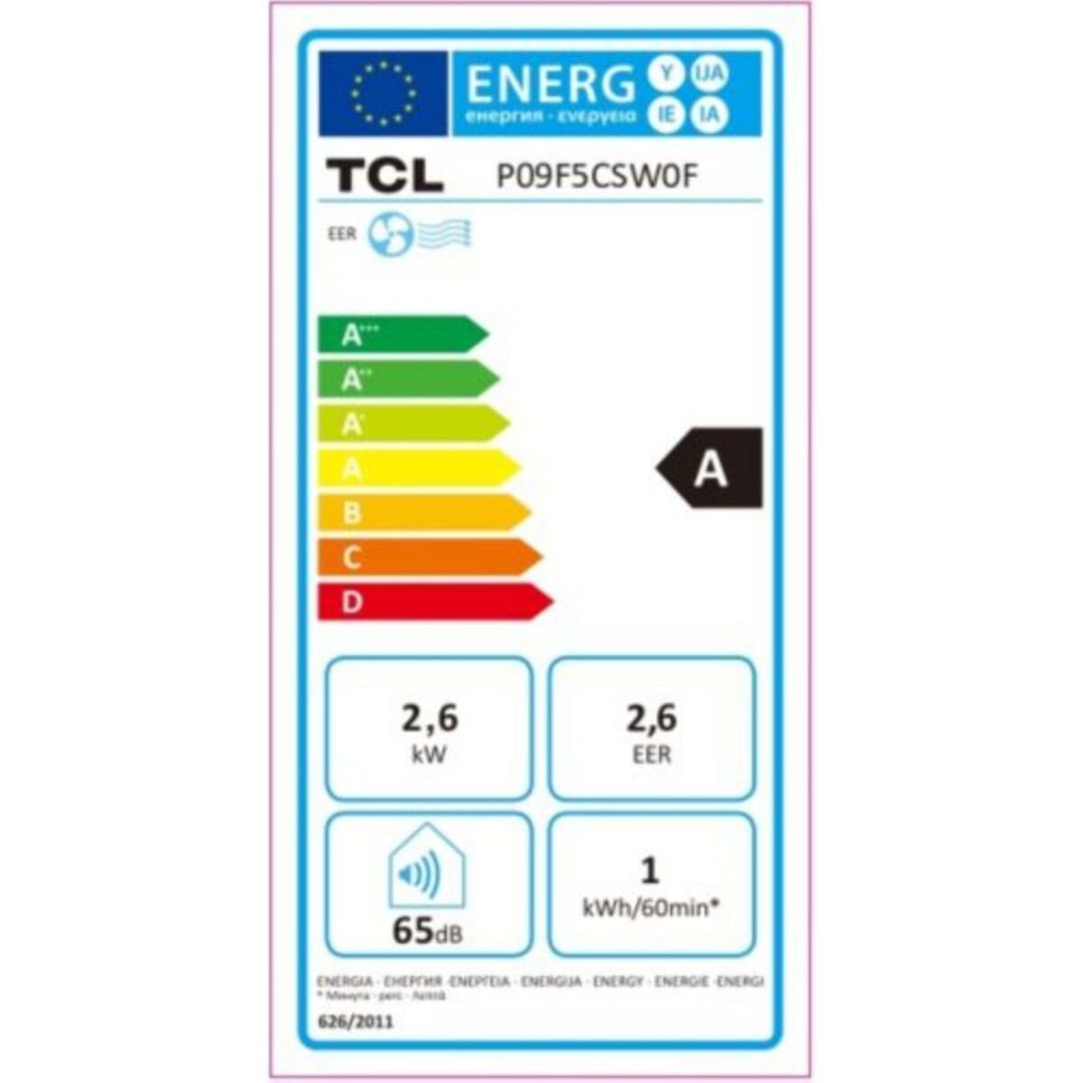 Climatiseur TCL P09F5CSW0F 9000 BTU